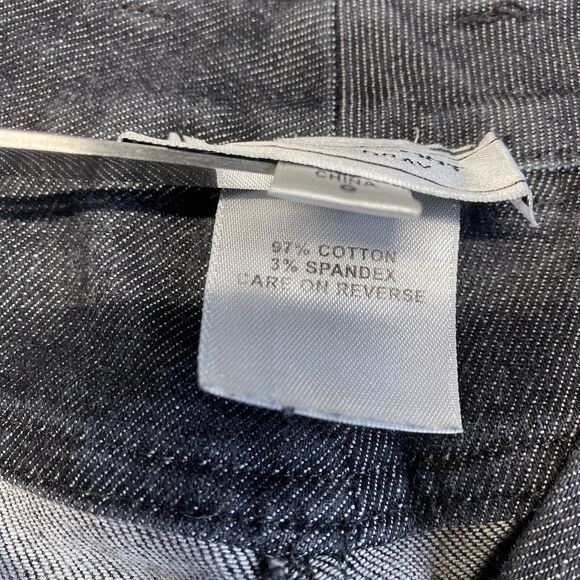 St. John Sport Straight Leg Jeans Sz 8 Womens High Rise Dark Gray Stretch Short - Picture 4 of 14